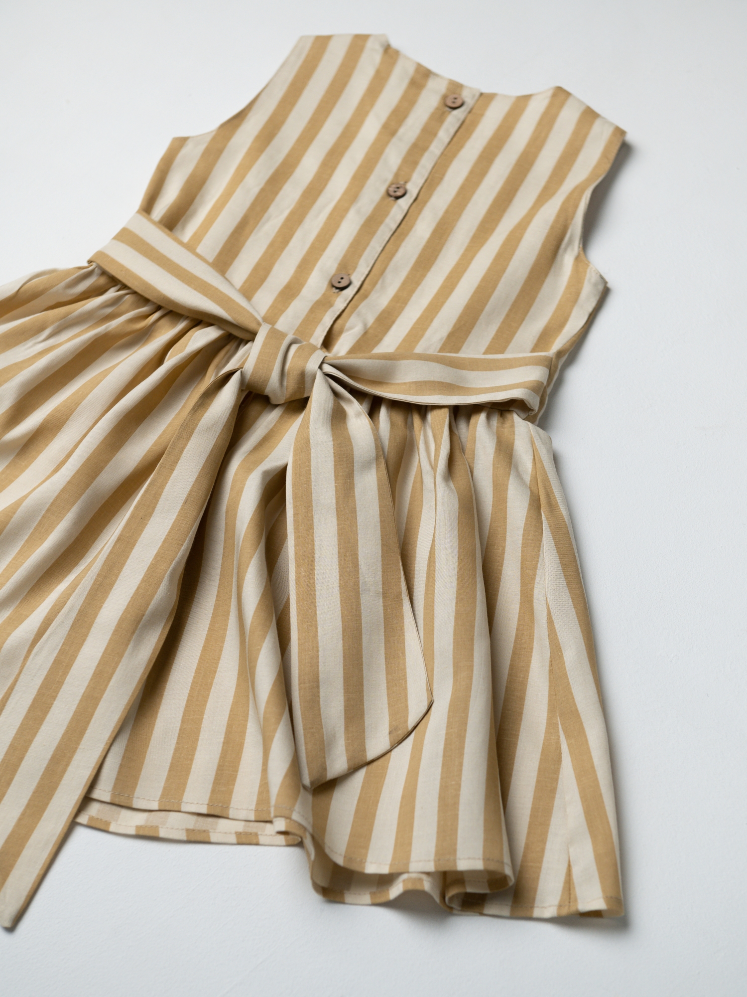 Платье в полоску (98/28, Белый/Корич)