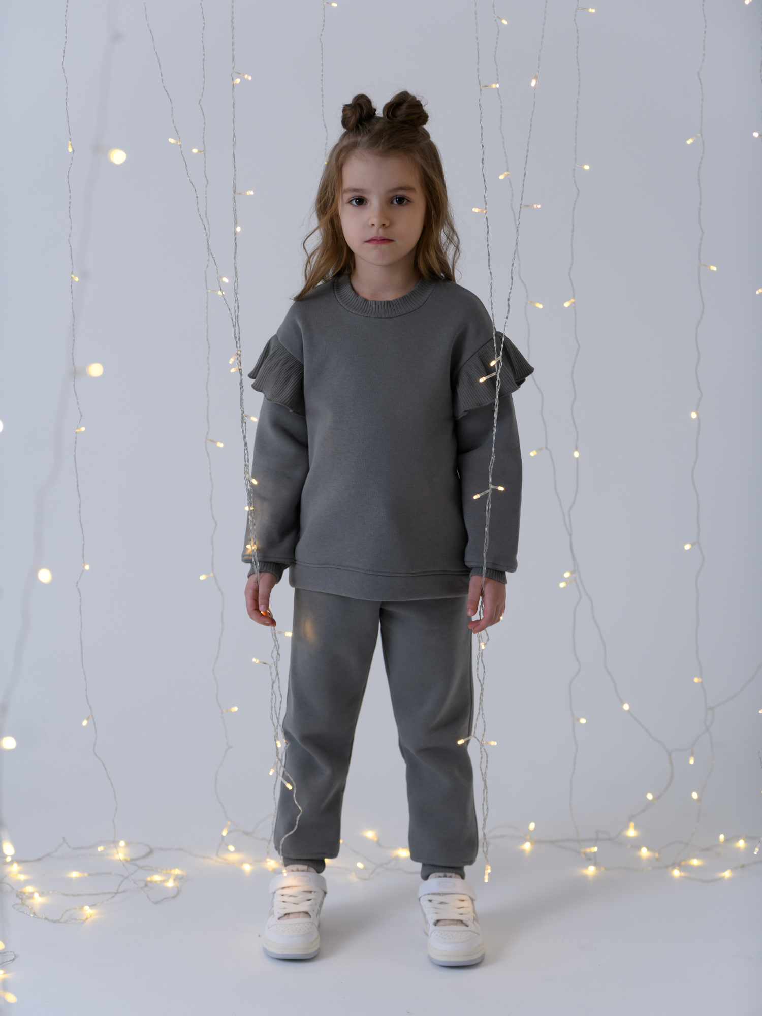 Костюм для девочки (104/30, серый)