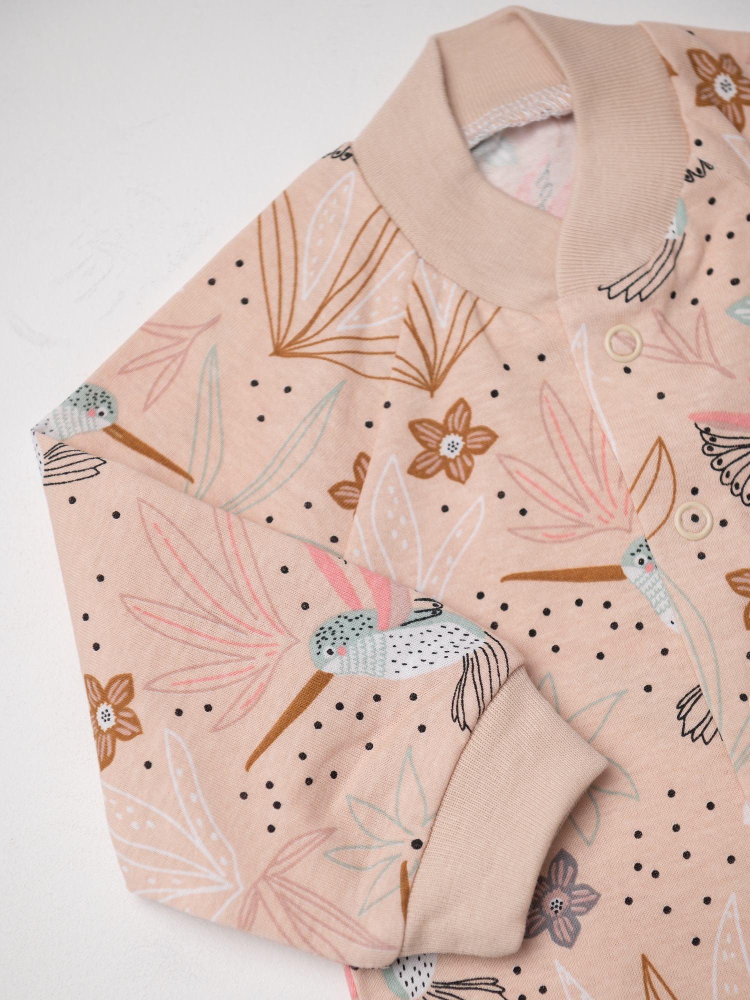 Кофточка на кнопках  (62/20,Персиковый)