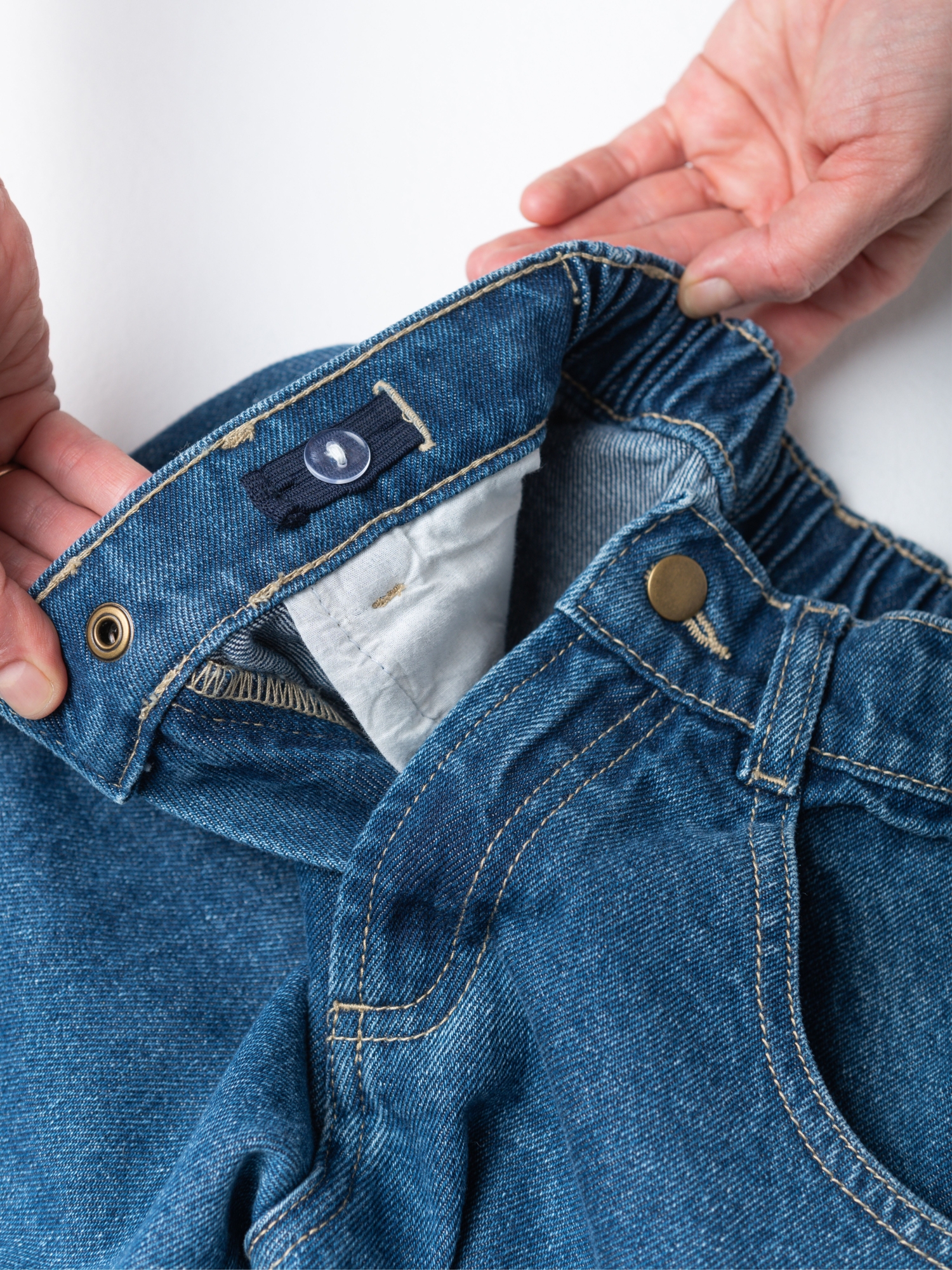 Брюки джинсовые (104/30, синий)