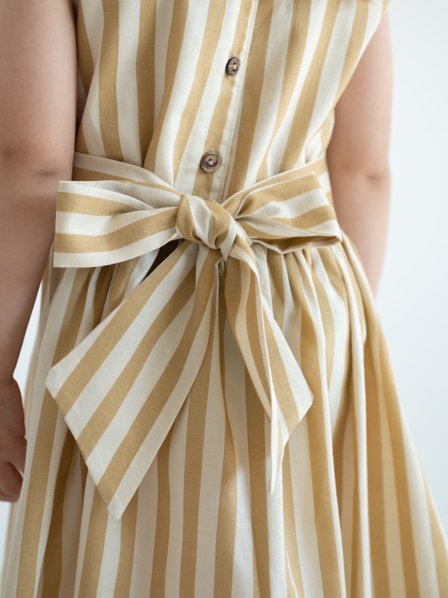 Платье в полоску (98/28, Белый/Корич)