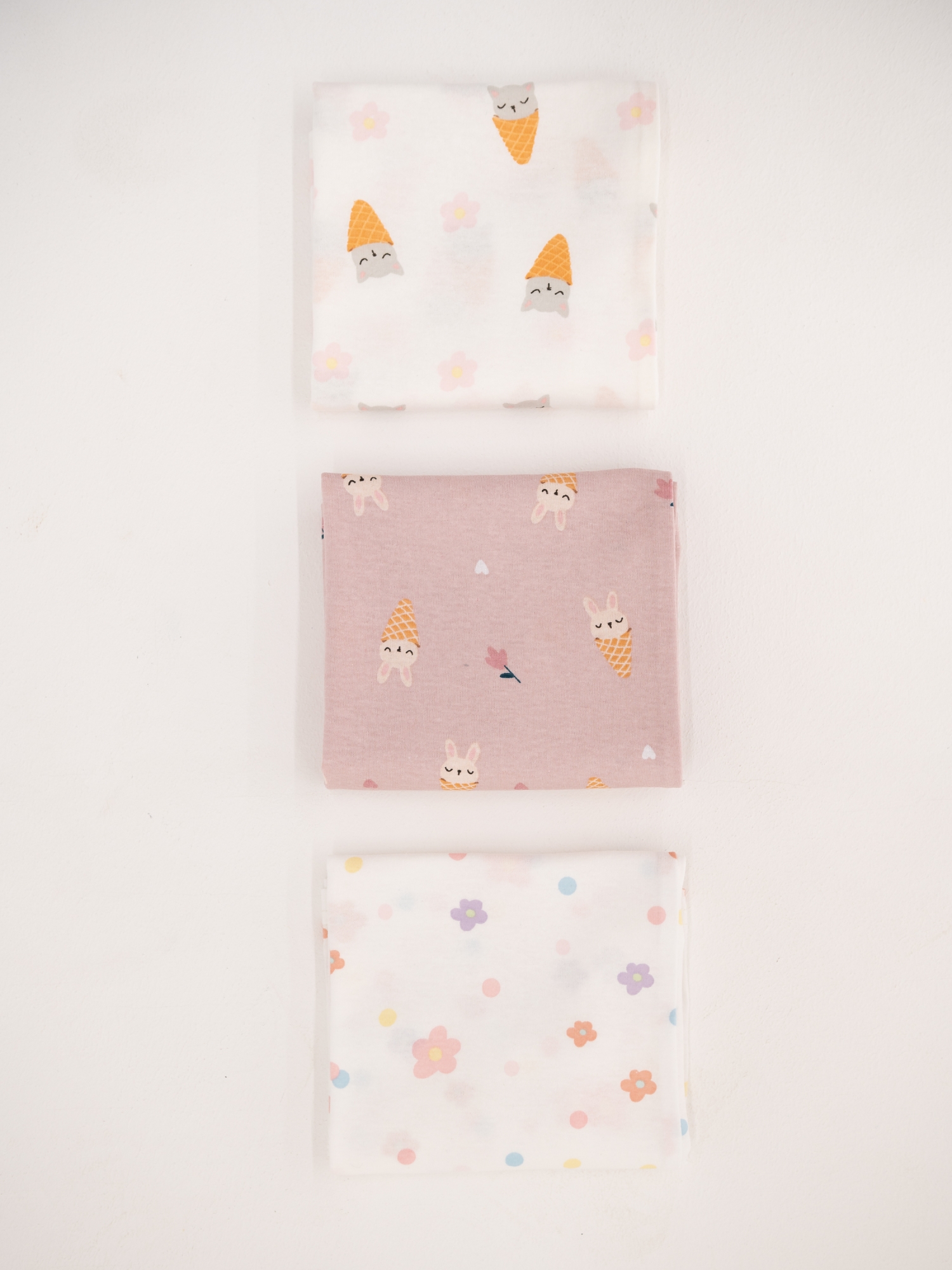 Майка для девочки хлопковые (104/30, Белый/рожок)