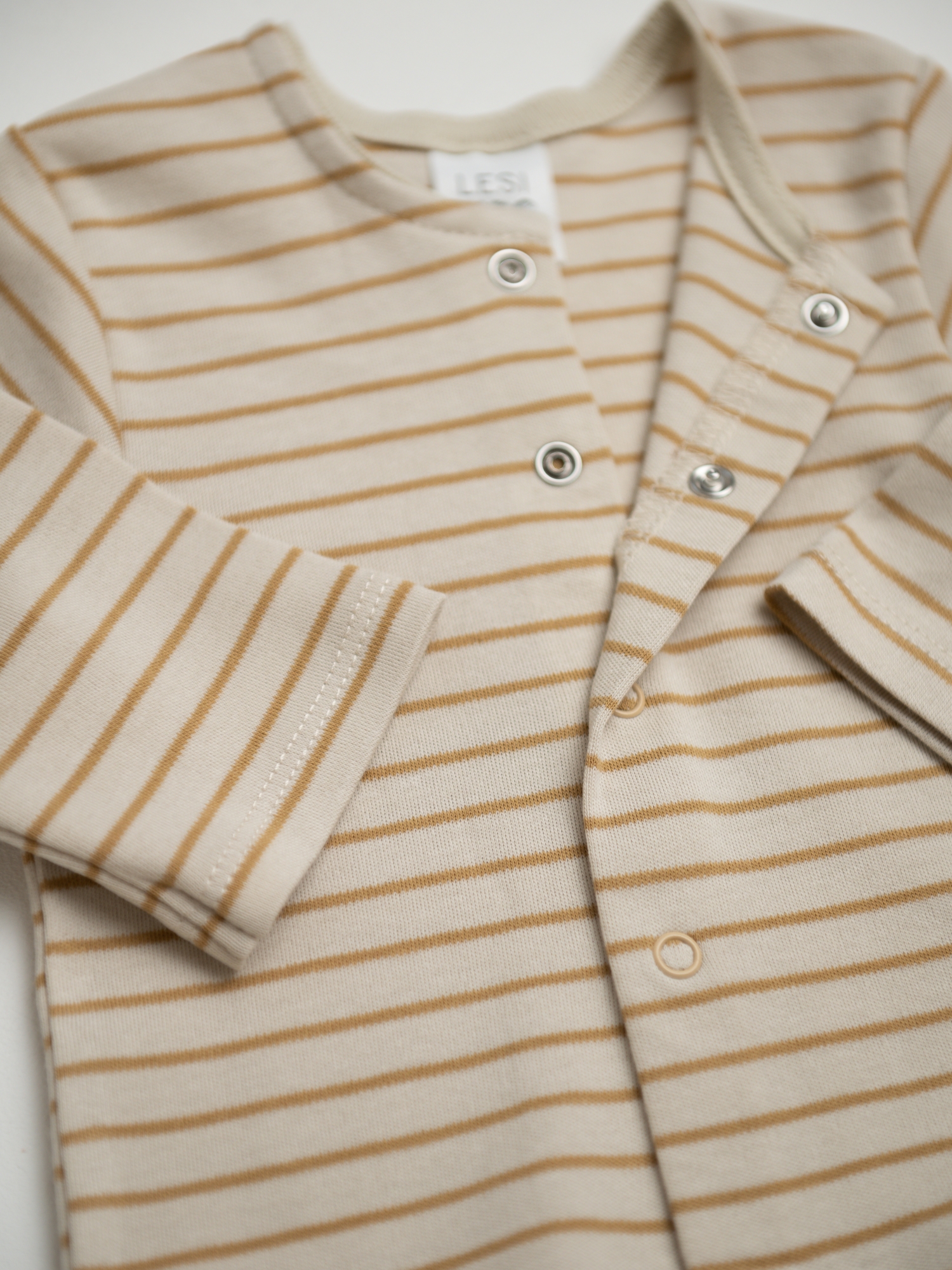 Кофточка на кнопках из трикотажного интерлока (68/22, Бежевый/Желтый)