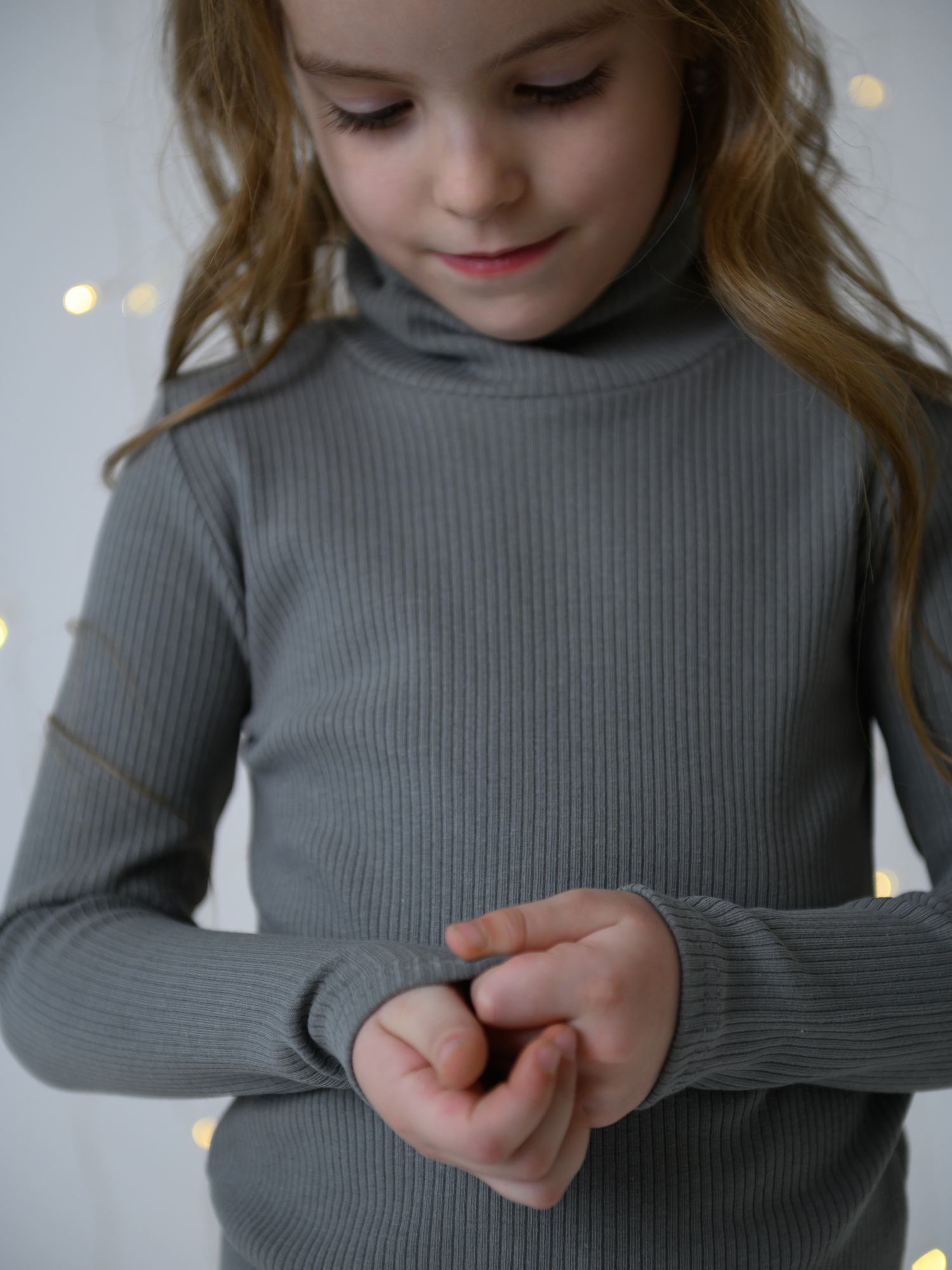 Костюм водолазка и легинсы (116/32, серый)