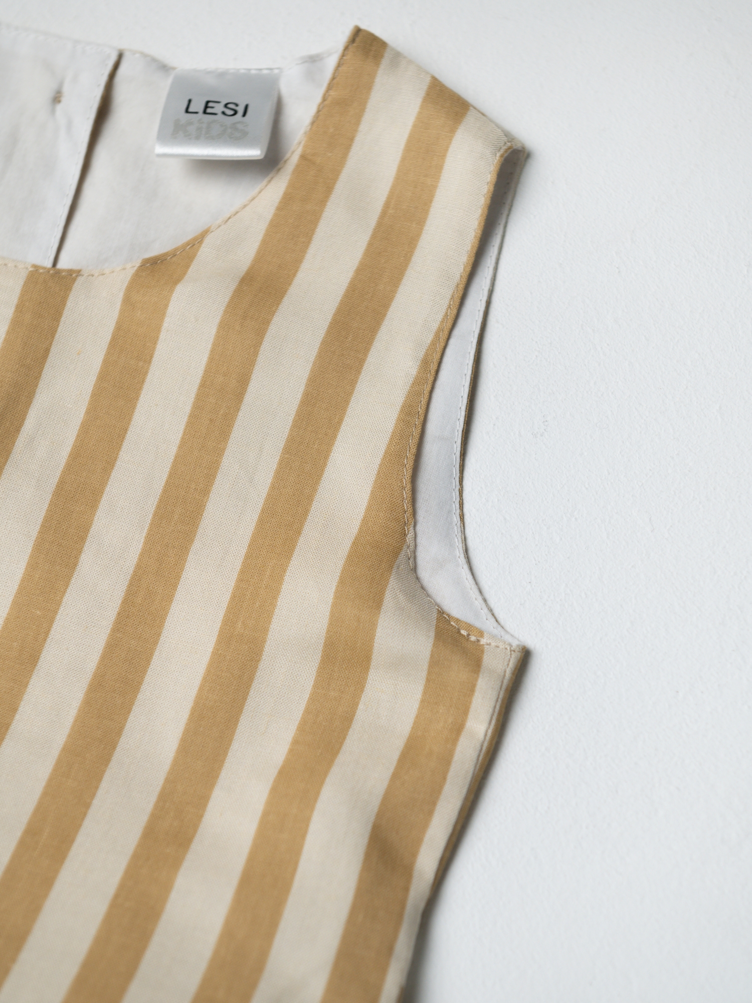 Платье в полоску (98/28, Белый/Корич)