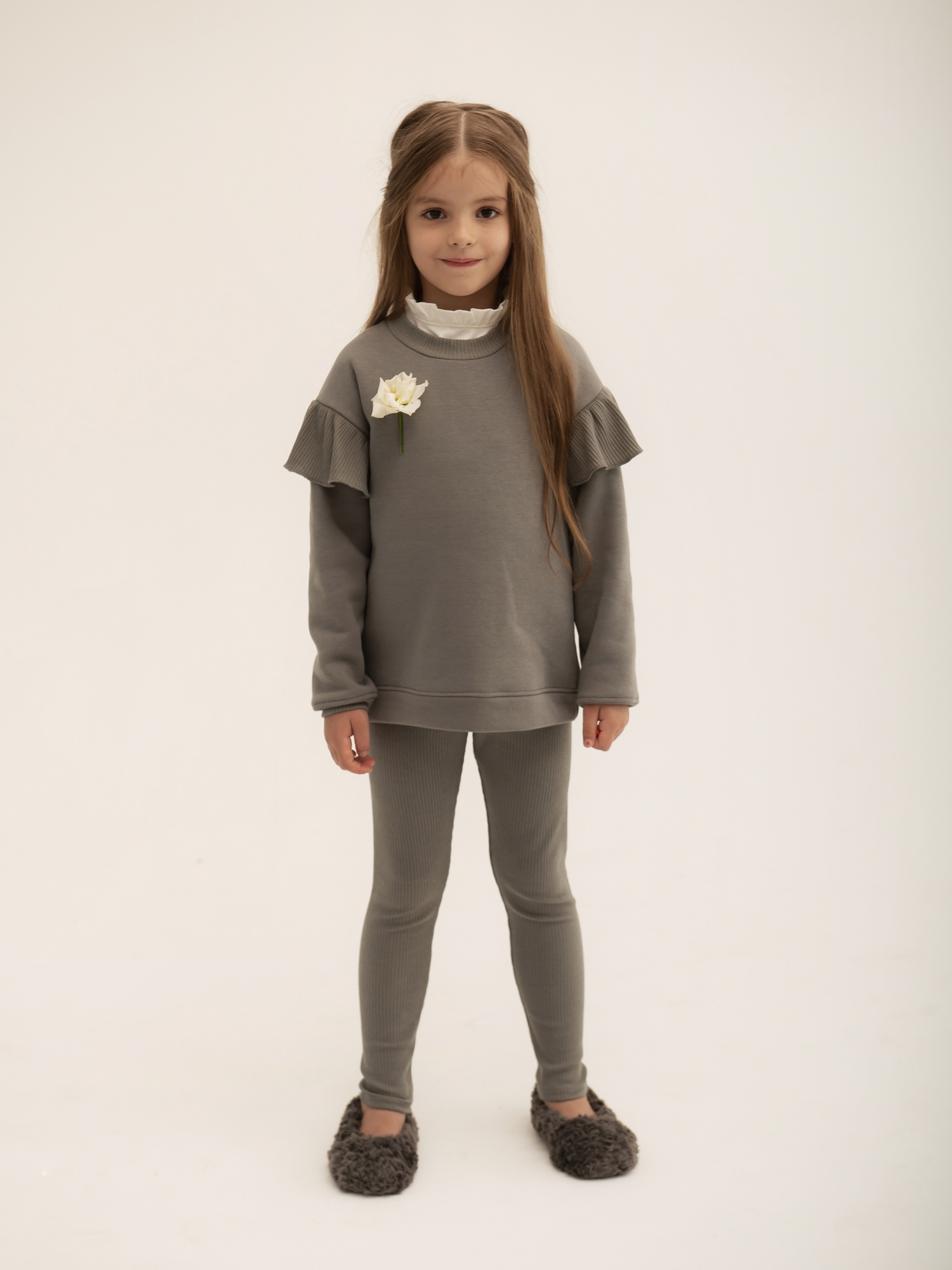 Костюм для девочки (104/30, серый)