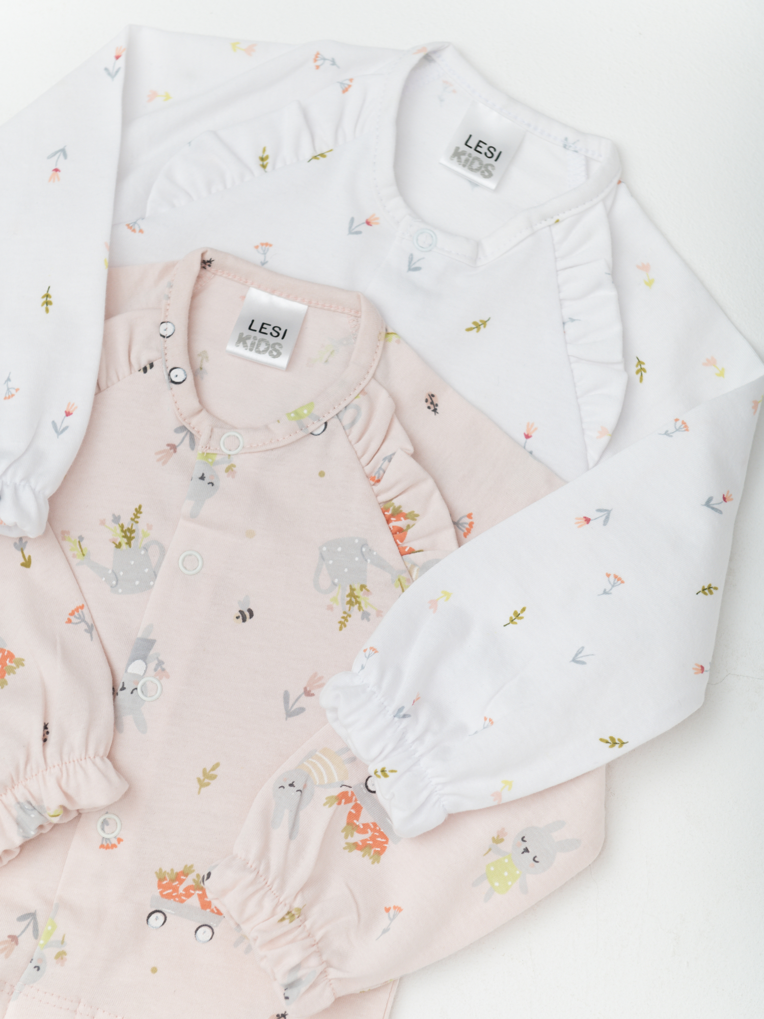 Кофта ясельная для девочки (68/22, Бел/Роз)