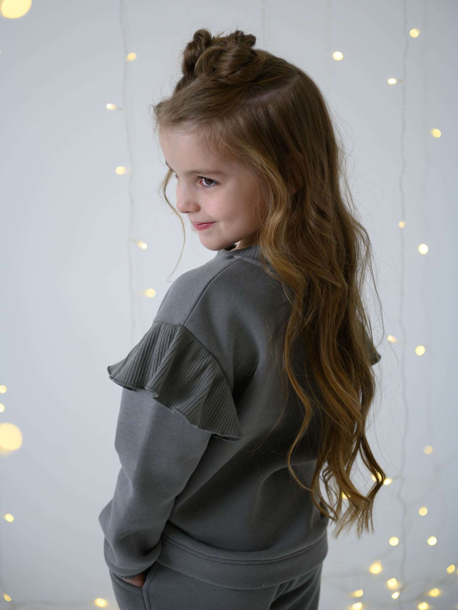 Костюм для девочки (104/30, серый)