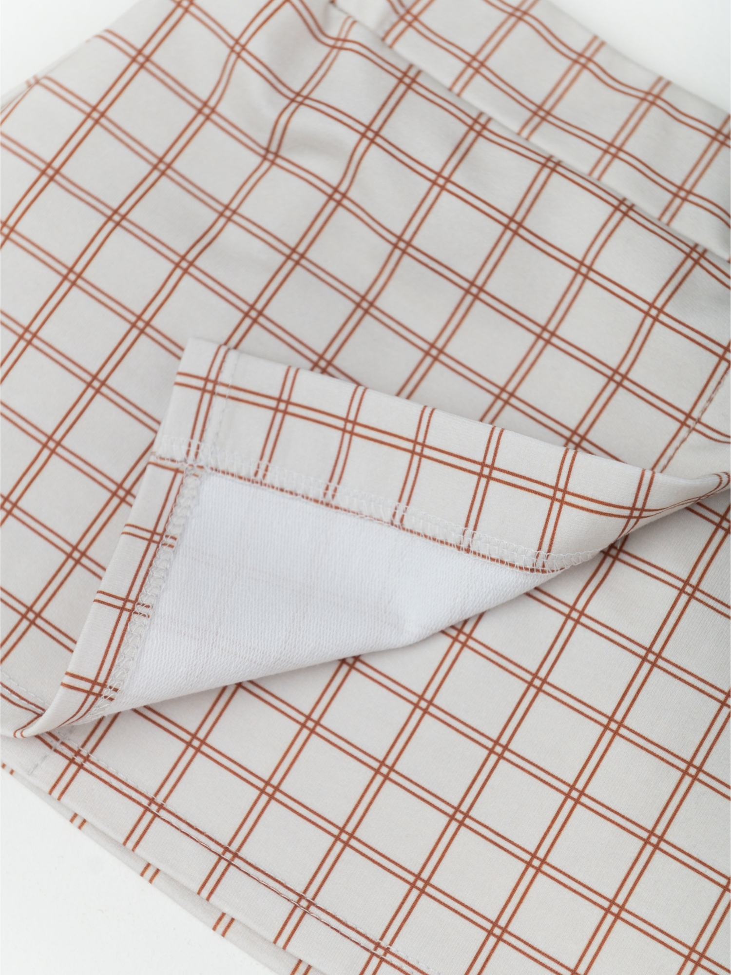 Юбка для девочки клетка (104/30, беж/клетка)