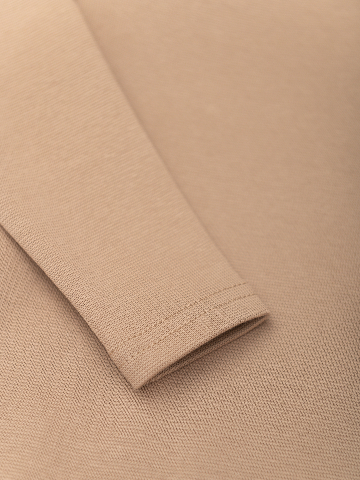 Джемпер для мальчика из трикотажной рибаны (128/34, бежевый)