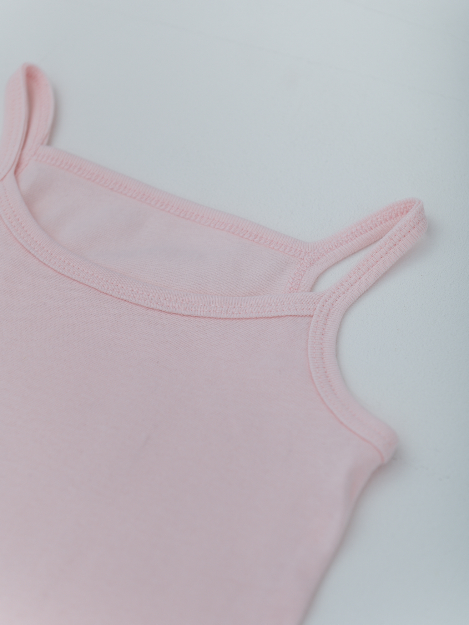 Майка для девочки из рибаны (110/30, Св.розовый)