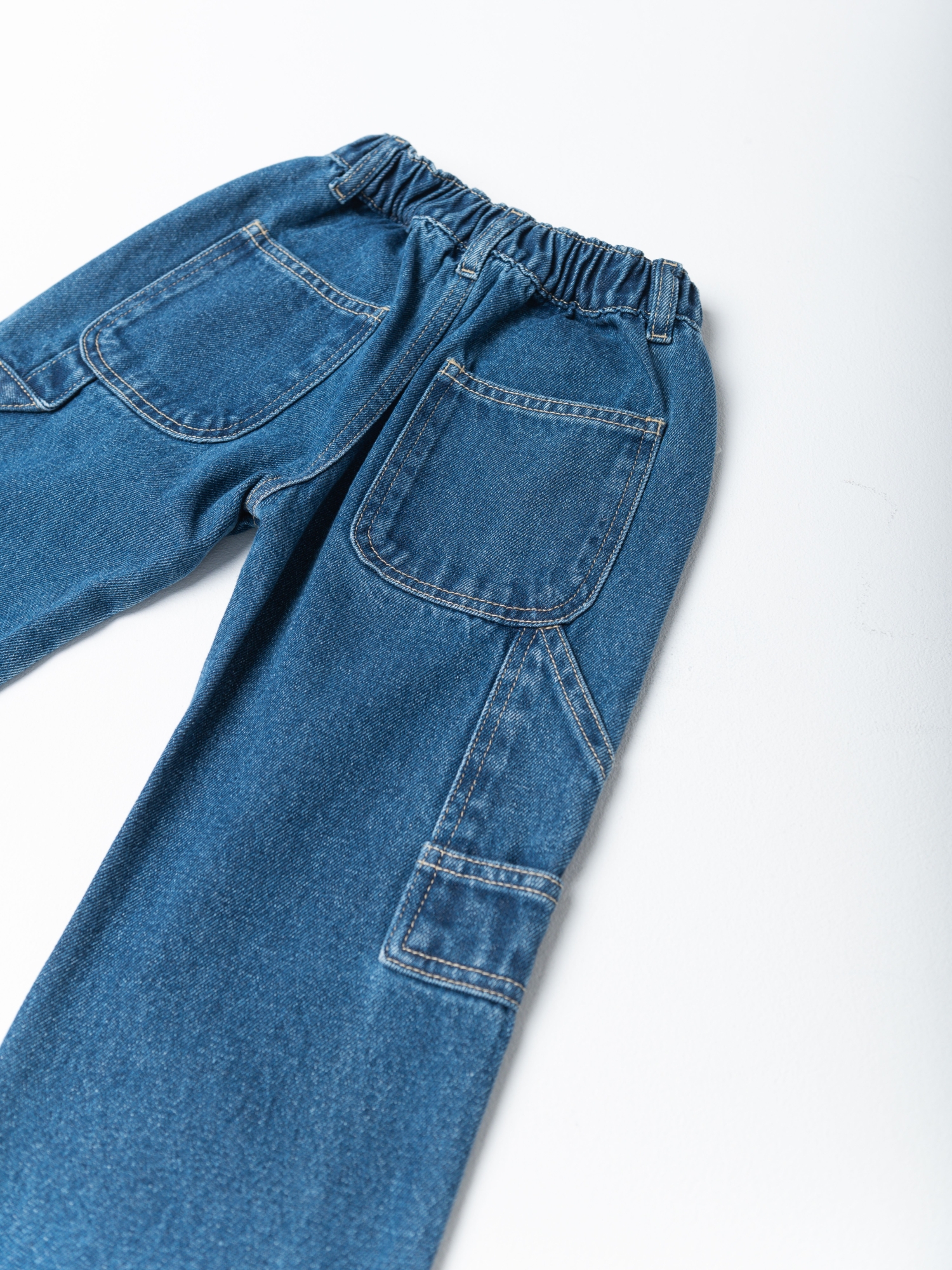 Брюки джинсовые (104/30, синий)