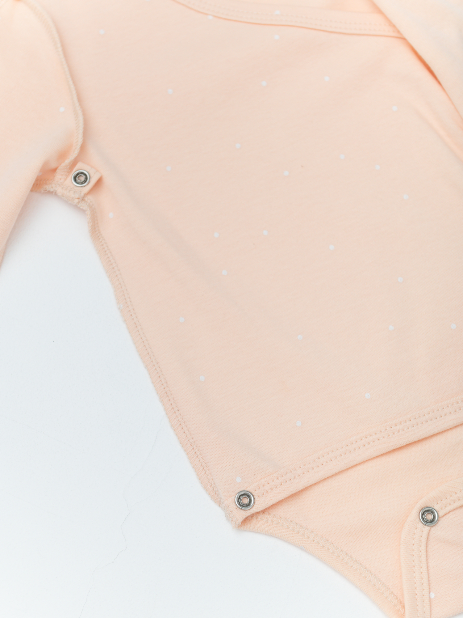 Комплект 2 предмета боди (68/22, бел/персик)