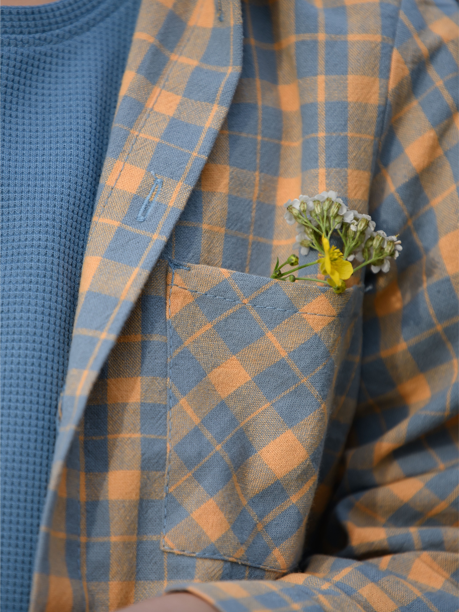 Рубашка для мальчика хлопковая (104/30, синий)