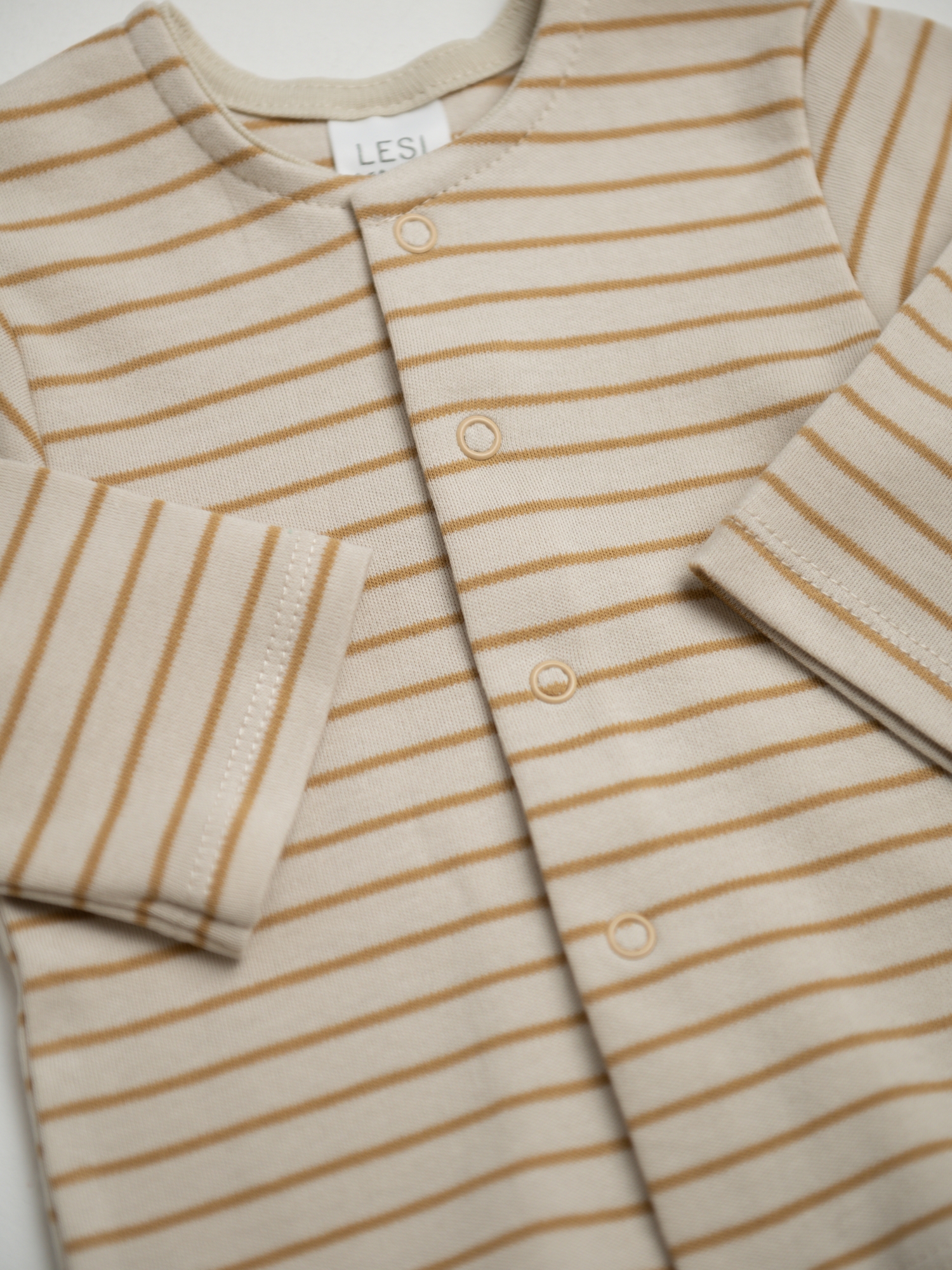 Кофточка на кнопках из трикотажного интерлока (68/22, Бежевый/Желтый)