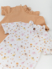 Футболка для девочки (116/32, персик/цветы)