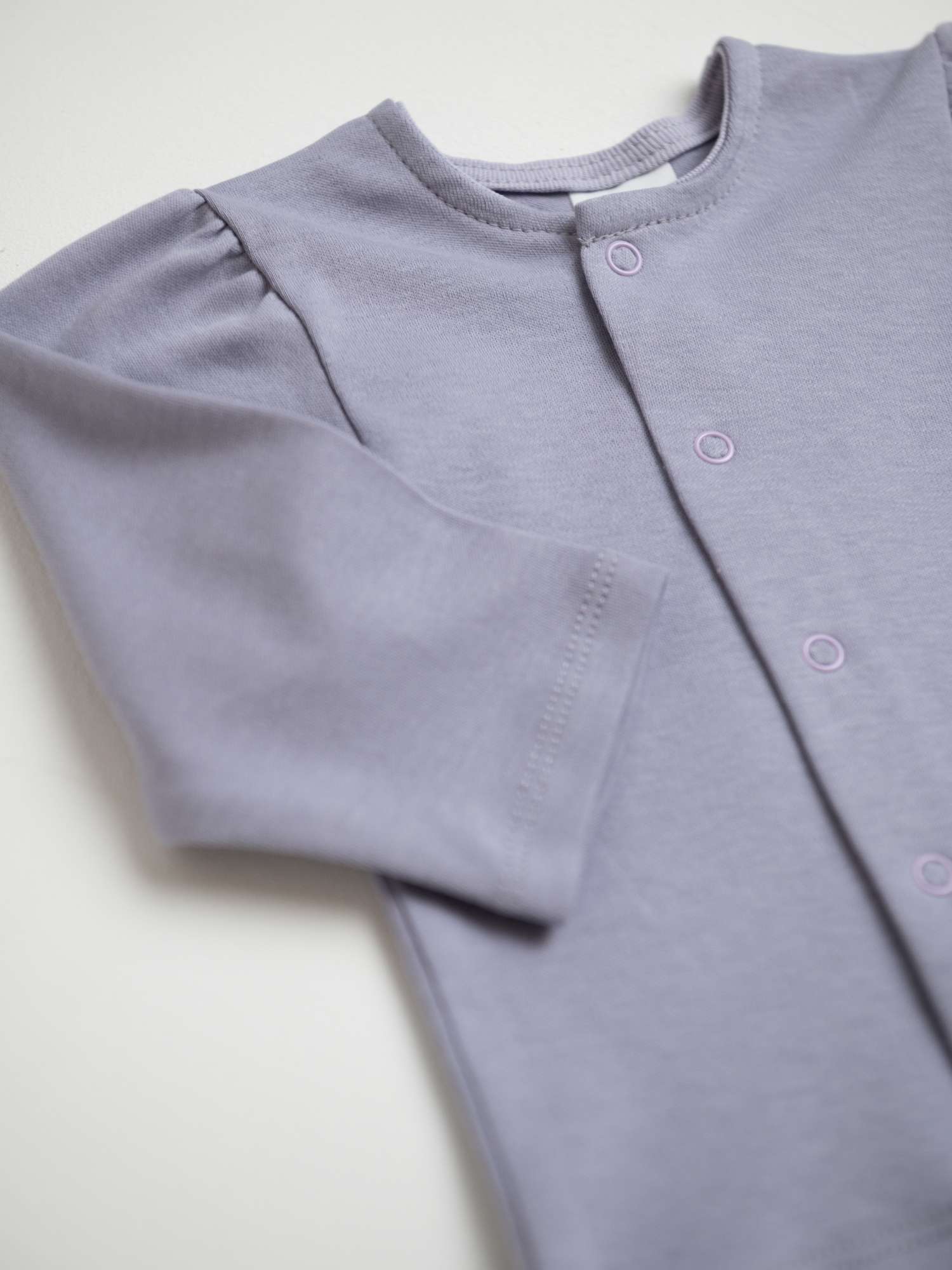 Кофточка на кнопках из трикотажного интерлока (92/28, Лиловый)