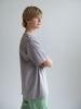 Футболка для мальчика оверсайз  (158/40, Серый)