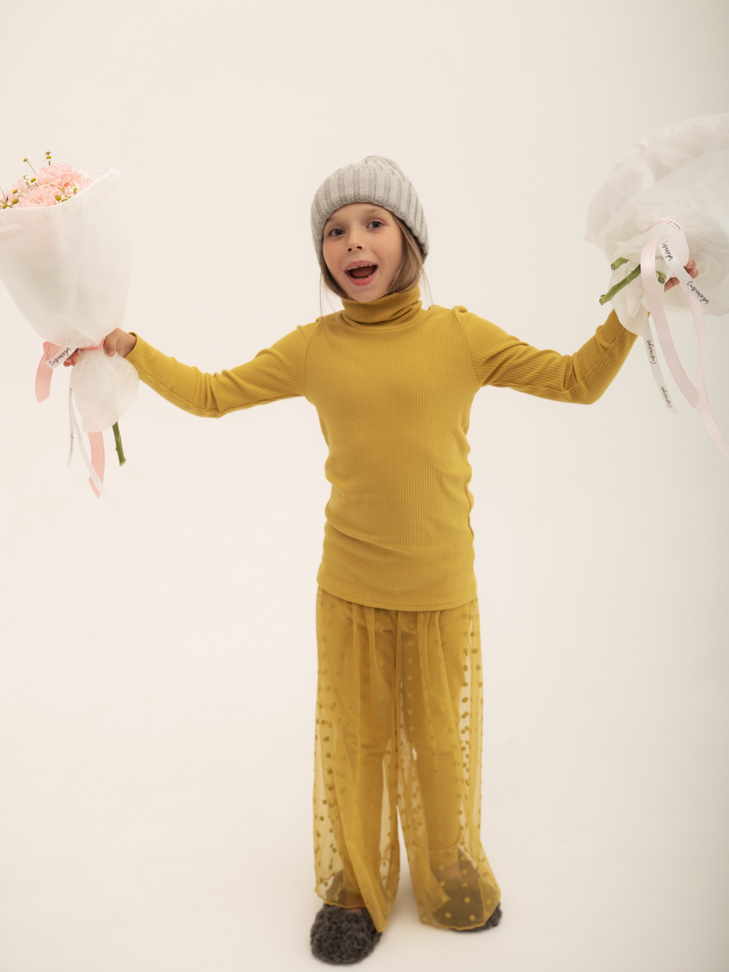 Костюм водолазка и легинсы (104/30, желтый)