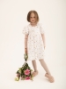 Платье для девочки на пуговицах (98/28, бел/цветок)