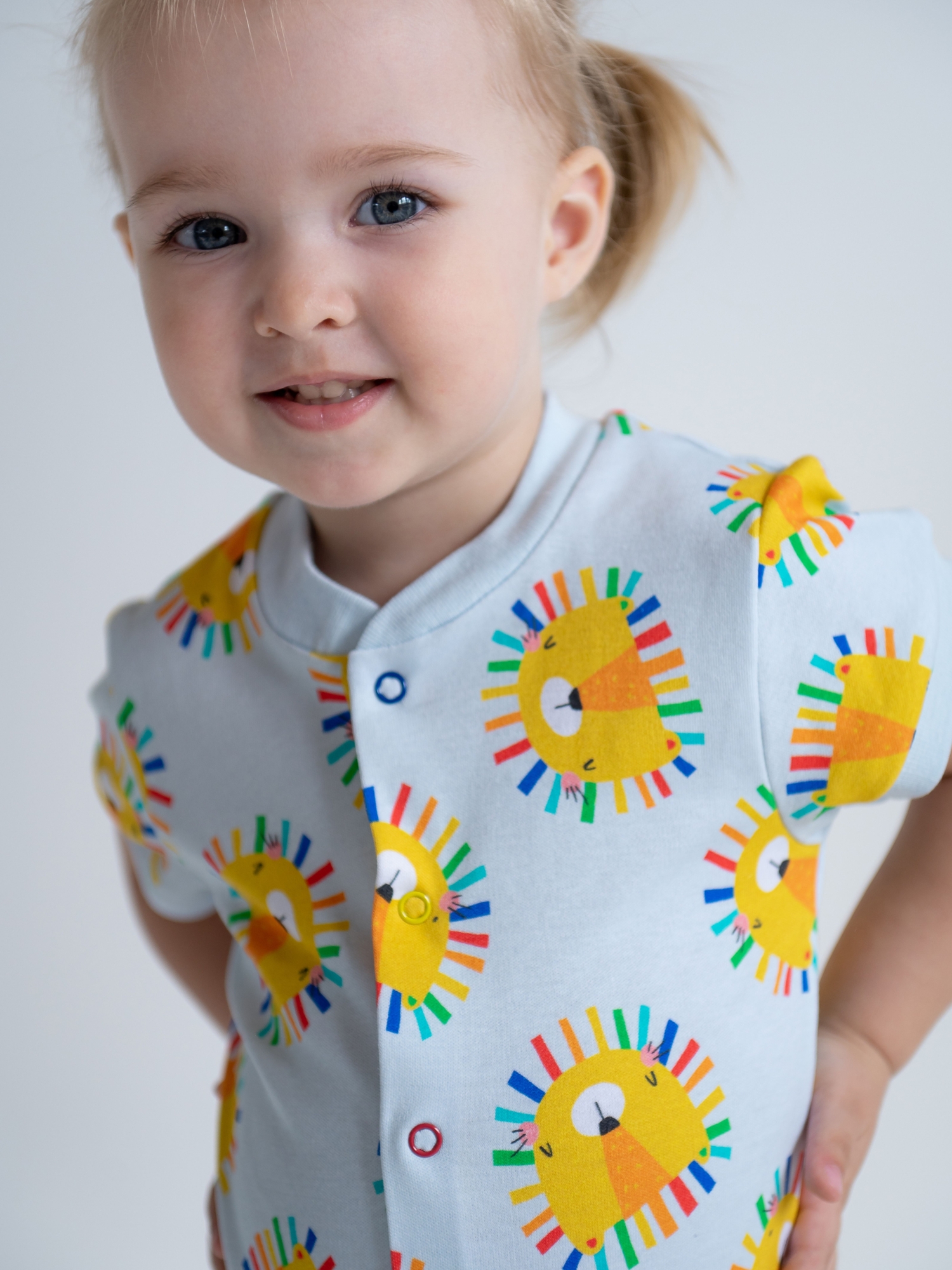 Песочник из хлопкового трикотажа (80/24, Голубой)