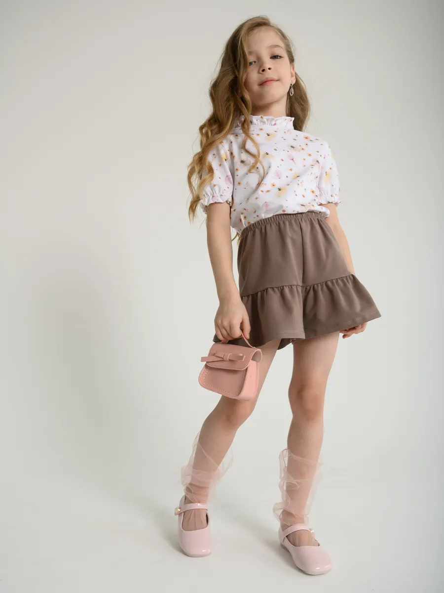 Шорты юбка  (104/30, мокко)