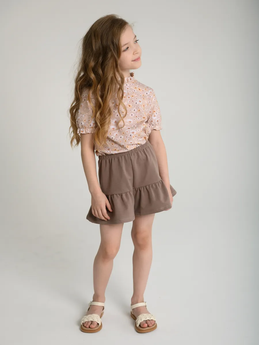 Шорты юбка  (104/30, мокко)