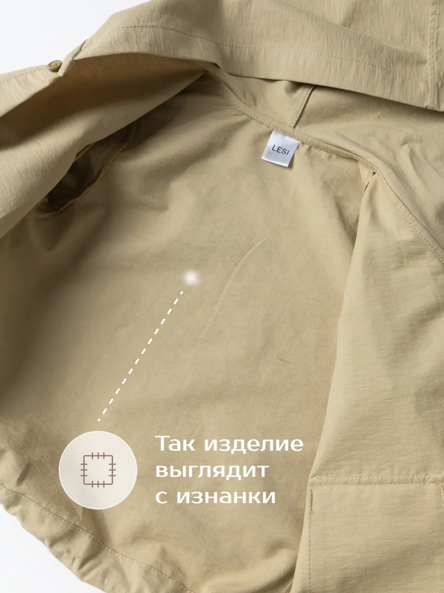 Рубашка хлопковая с капюшоном (104/30, оливковый)