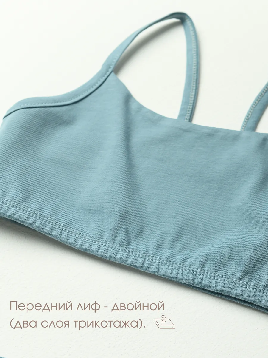 Топ бельевой для девочки (146/36, синий)