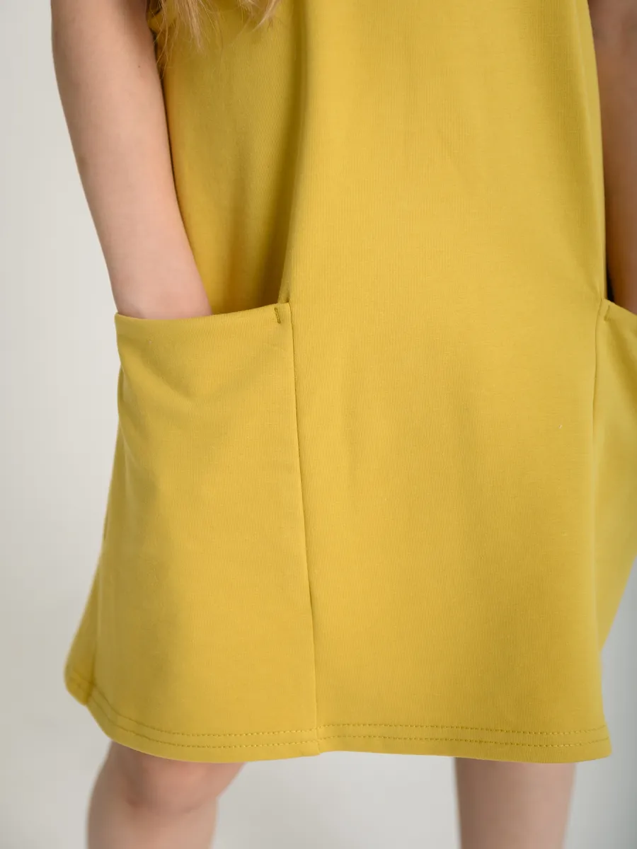 Сарафан для девочки желтый (116/32, Желтый)