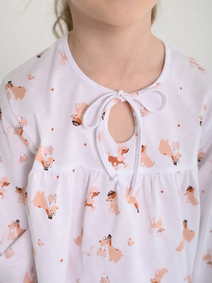 Пижама из тонкого хлопка (122/32, белый)