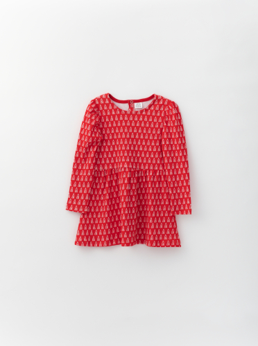 Платье интерлок пенье красное