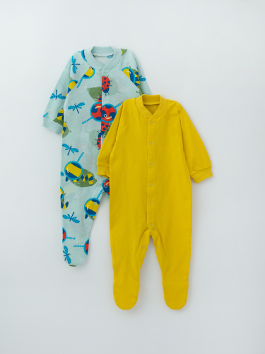 Комплект из двух комбинезонов из хлопковой кулирки