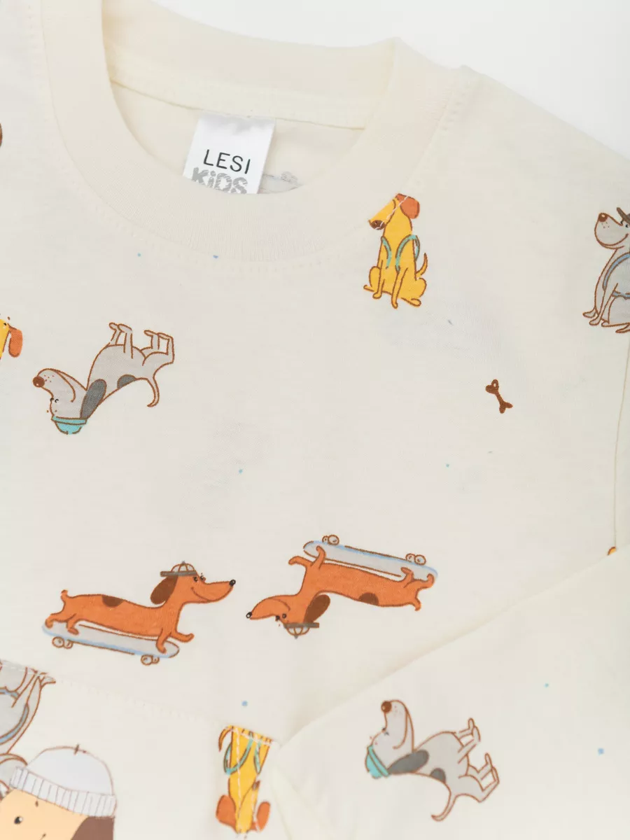 Пижама для мальчика  (128/34, бежевый)