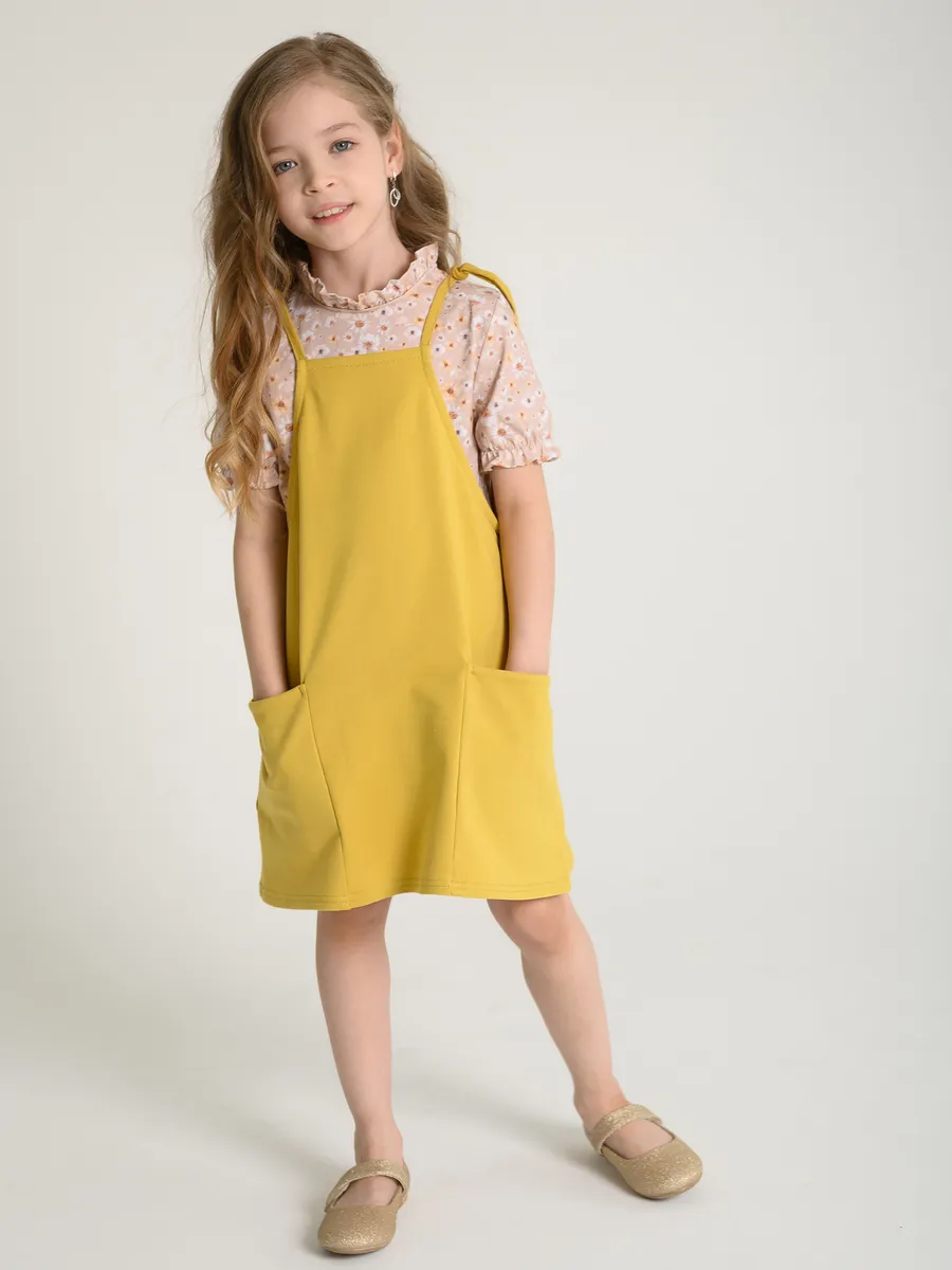 Сарафан для девочки желтый (116/32, Желтый)