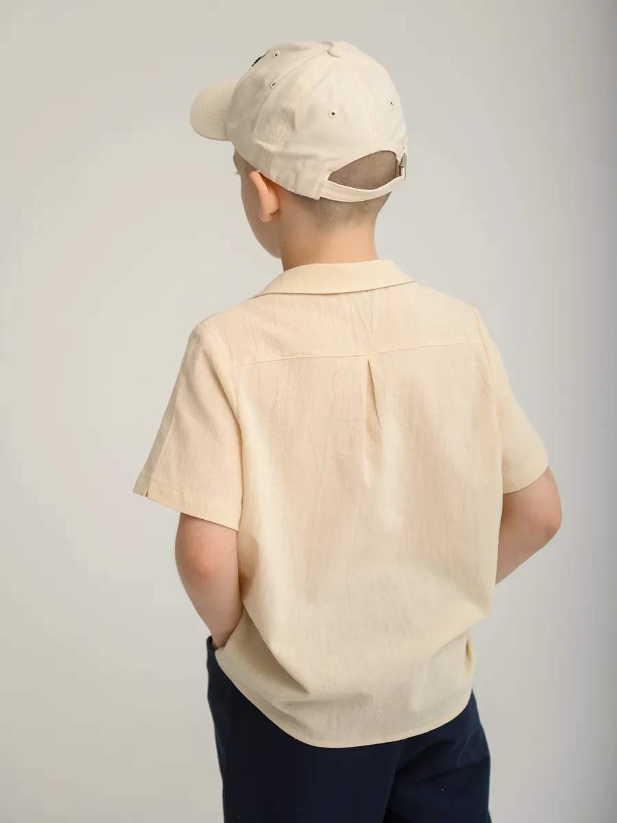 Рубашка для мальчика  (128/34, экрю)