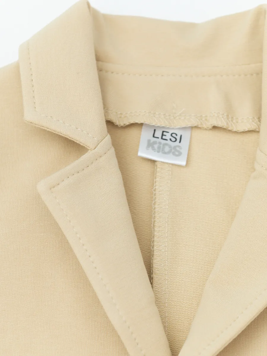 Жакет для мальчика (116/32, бежевый)