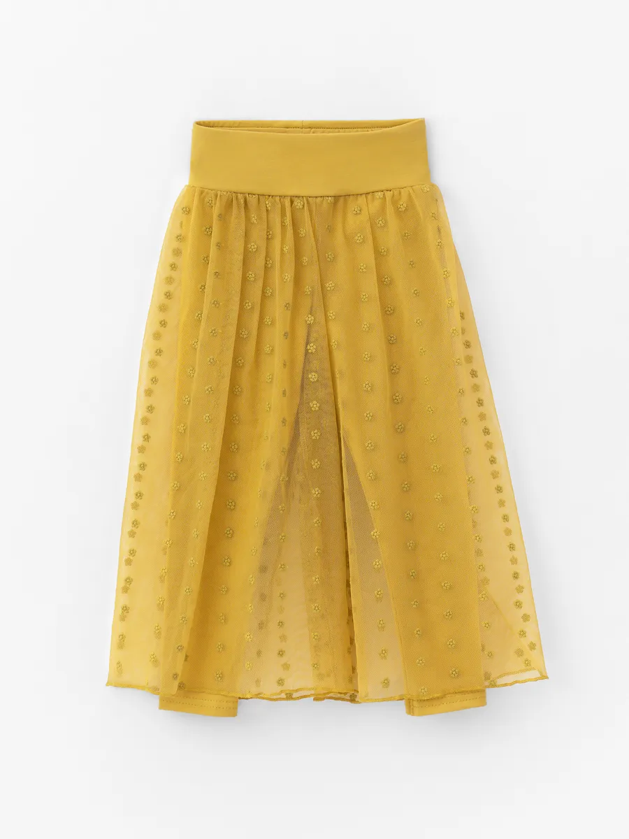 Легинсы для девочки цветы (желтый, 104/30)