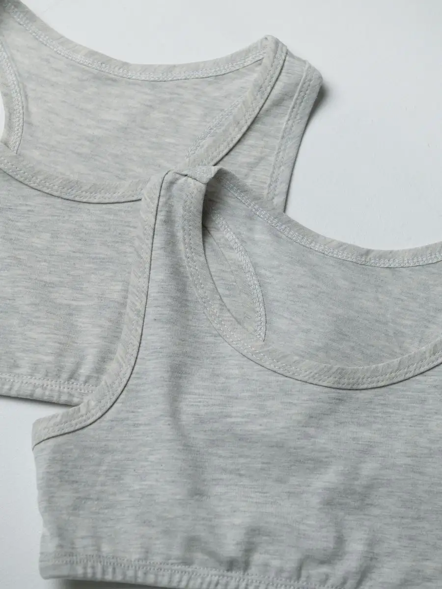 Топ для девочки (146/36, Сер/Меланж)