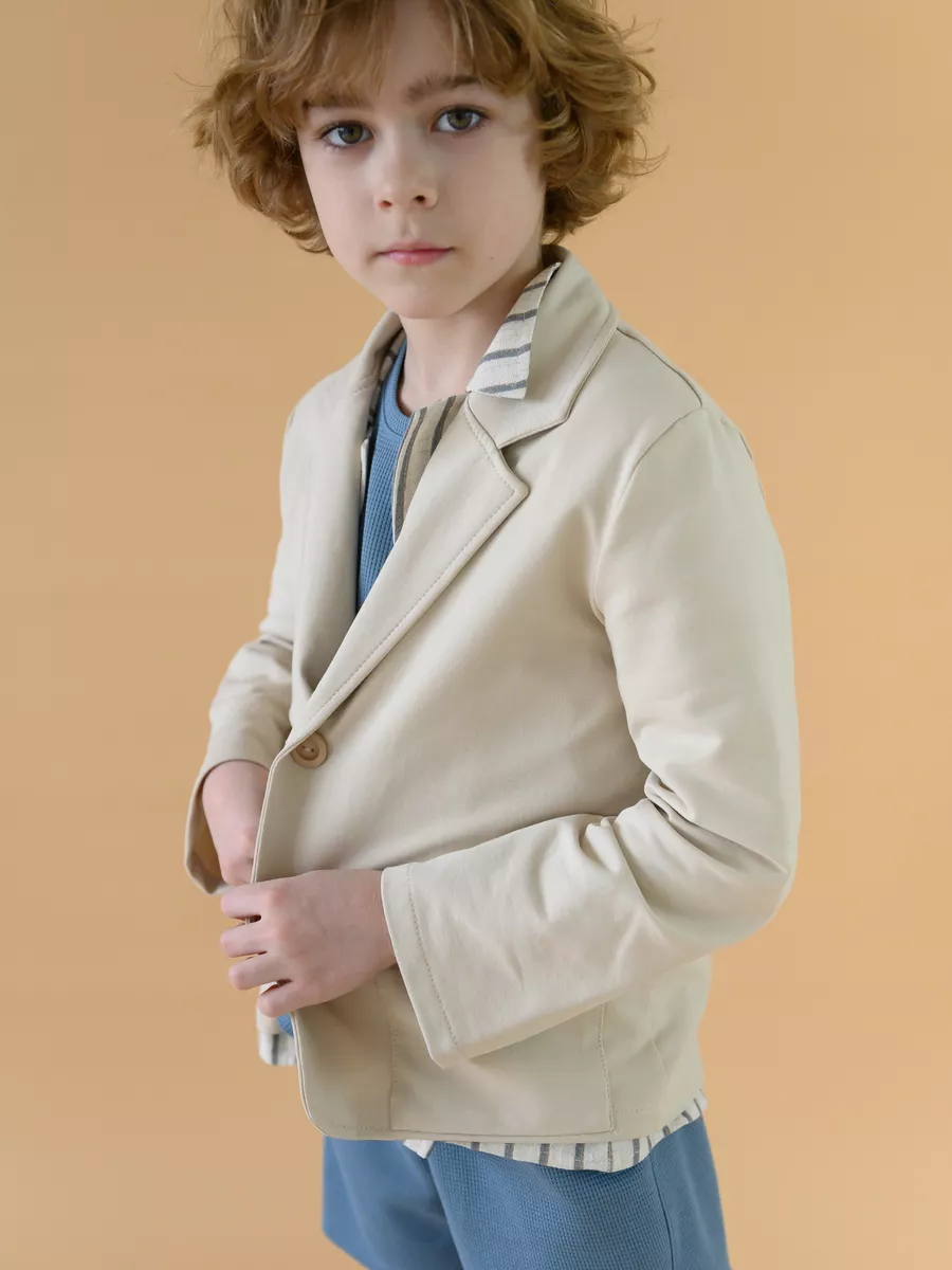 Жакет для мальчика (116/32, льняной)