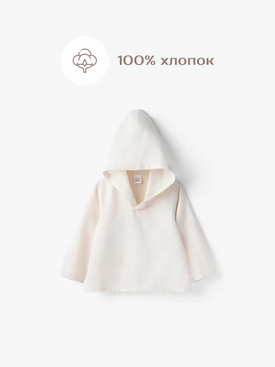 Туника с капюшоном  (104/30, экрю)