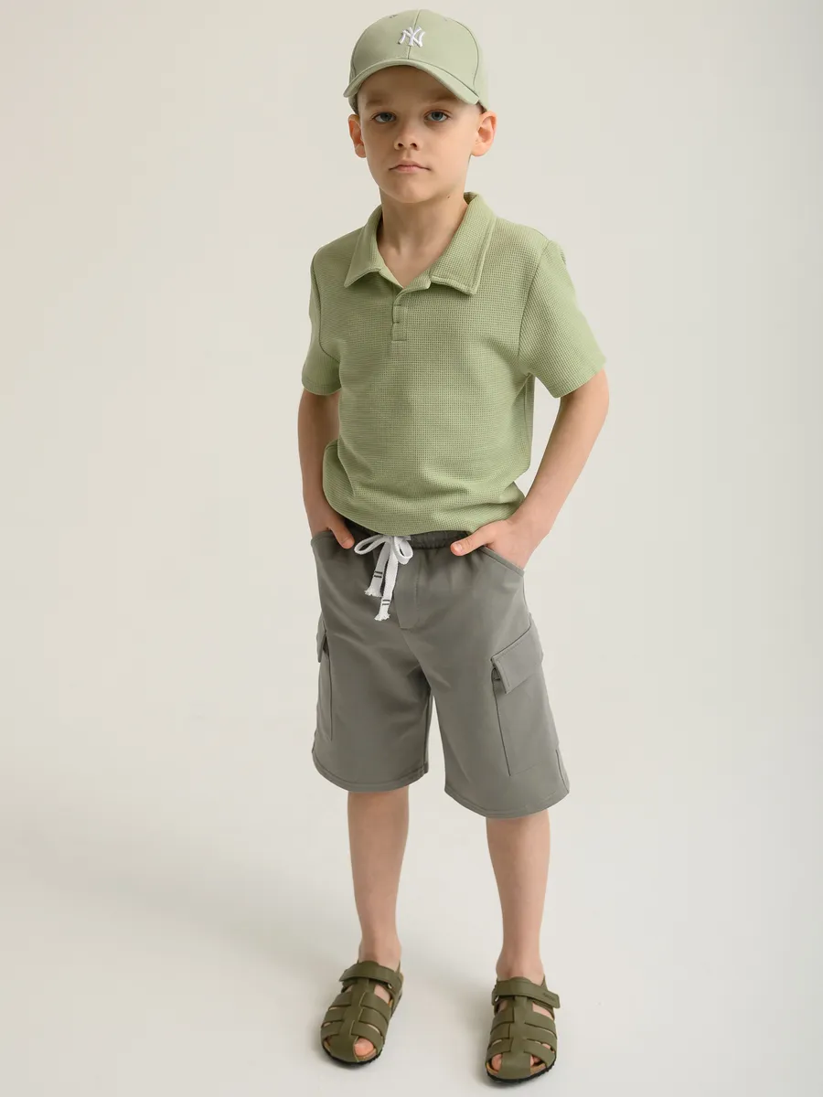 Футболка для мальчика   (104/30, зелёный)