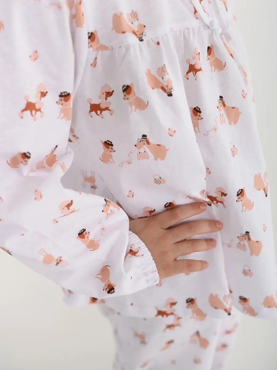 Пижама из тонкого хлопка (122/32, белый)