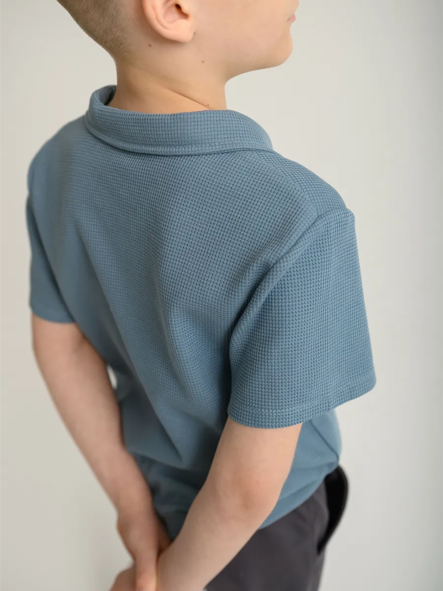 Футболка для мальчика   (110/30, синий)