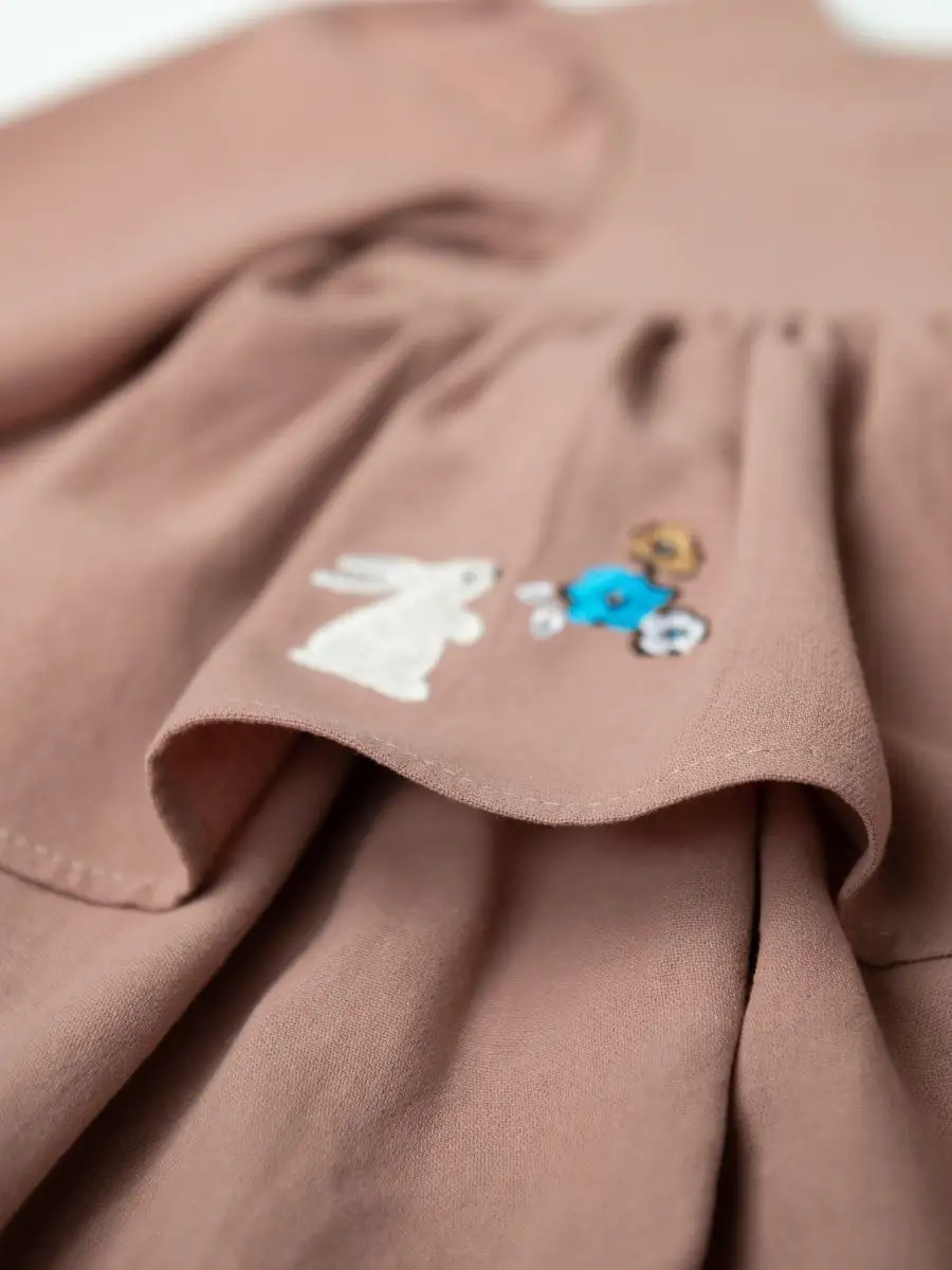 Платье хлопковое сухая роза (104/30, Розовый)