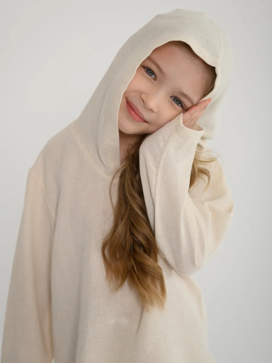 Туника с капюшоном  (104/30, экрю)