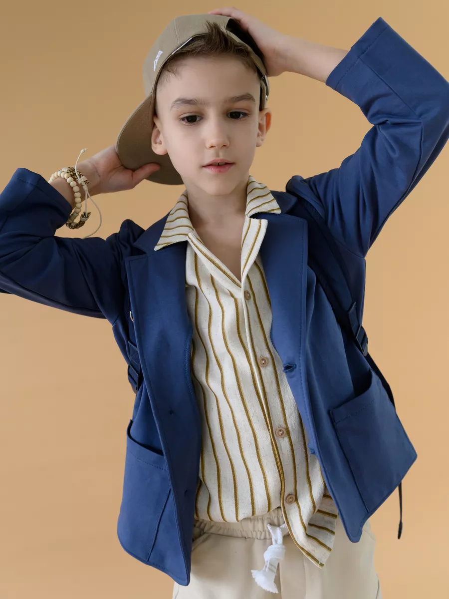 Жакет для мальчика (110/30, синий)