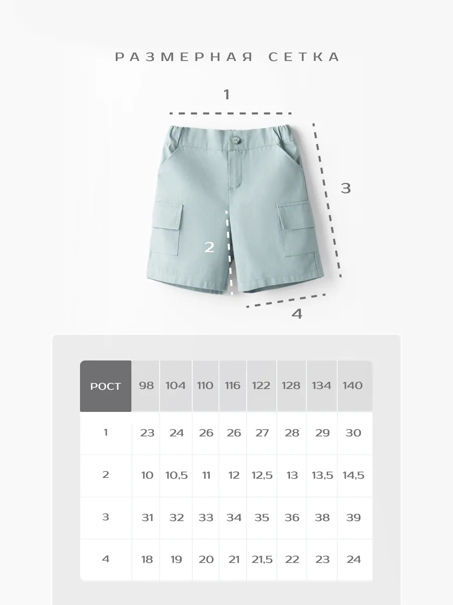 Шорты для мальчика  (104/30, голубой)