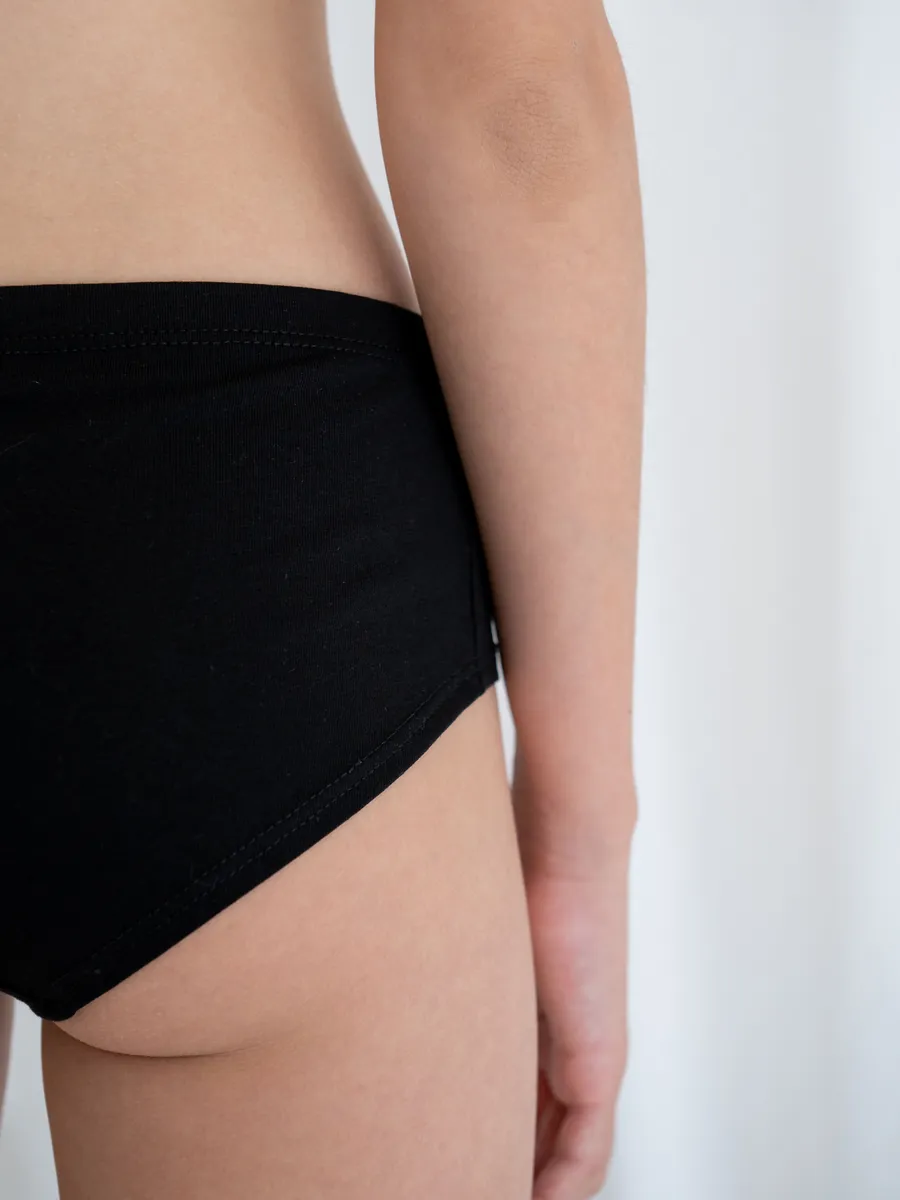 Трусы слипы для девочки (128-134/34, Черный)