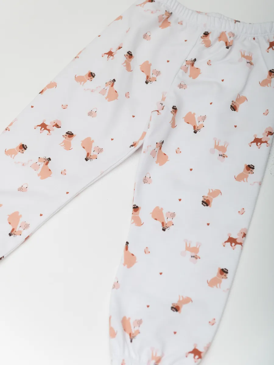 Пижама для девочки утепленная (104/30, белый)